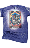 The Audacity - Skeleton Tarot Card Bleached Tee Unisex , , , Long Sleeve Tee