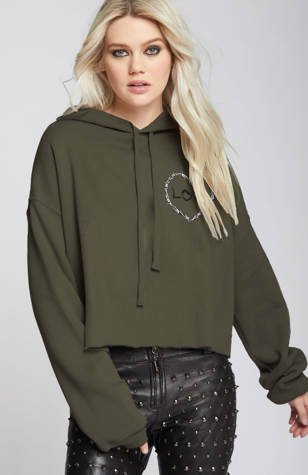 303821 - 1030 Love One Size Short Slv Graphic Hoodie