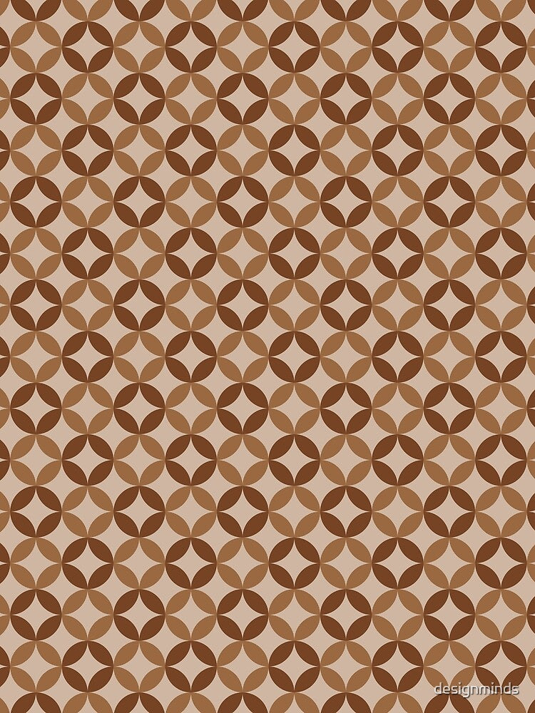 Neutral Midmod Geometric Pattern (brown) by Design Minds Boutique