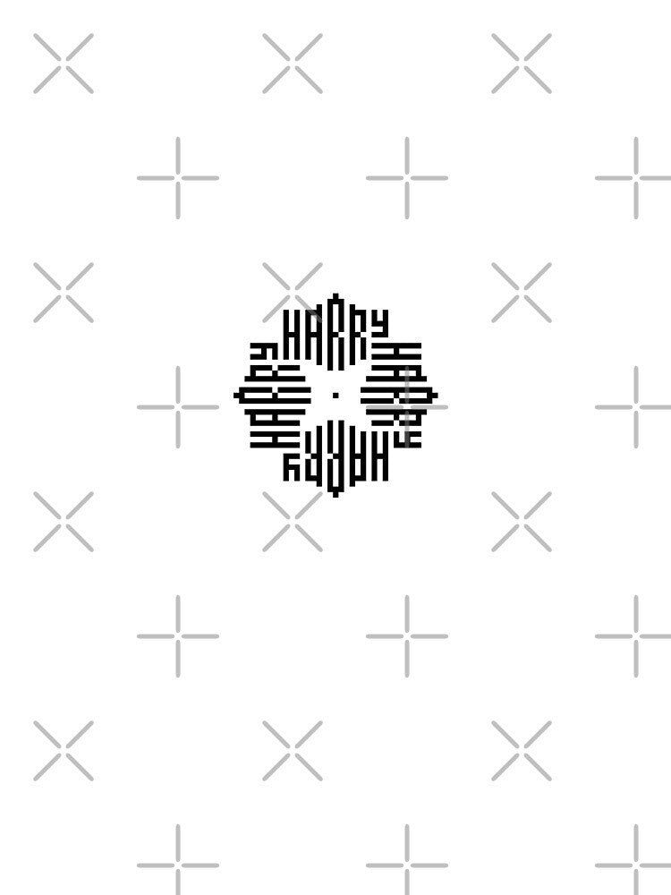 HARRY | Black | Modern Geometric Kufi Calligraphy | From Name to Art by FOR YOUR NAME Unisex , , , Long Sleeve Tee