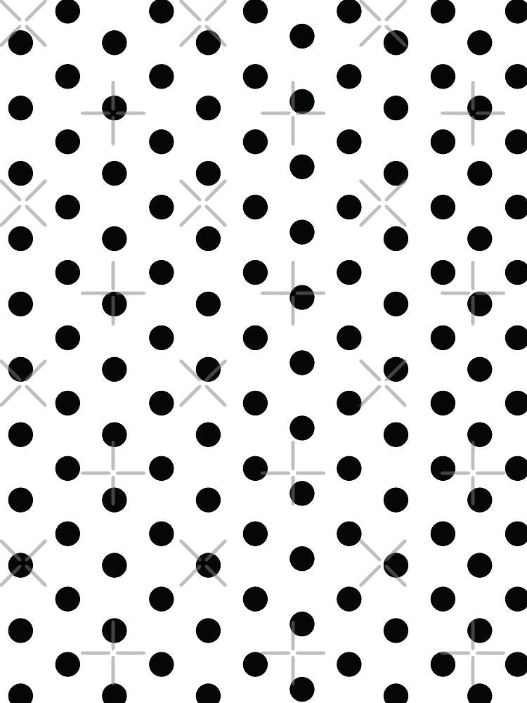 black white polka dot Basic Print by Mobile Cases Store Unisex , , , Long Sleeve Tee