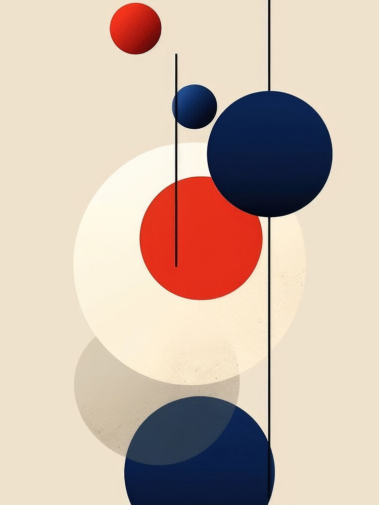 Modern Balance of Primary Tones - Artwork by 8Wallpaper