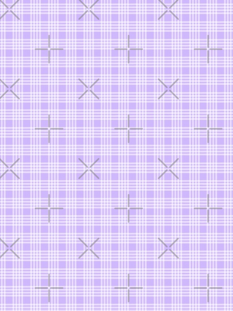 Purple Palaka Seamless Pattern Hawaiian Plaid by peachycrossing Unisex , , , Long Sleeve Tee