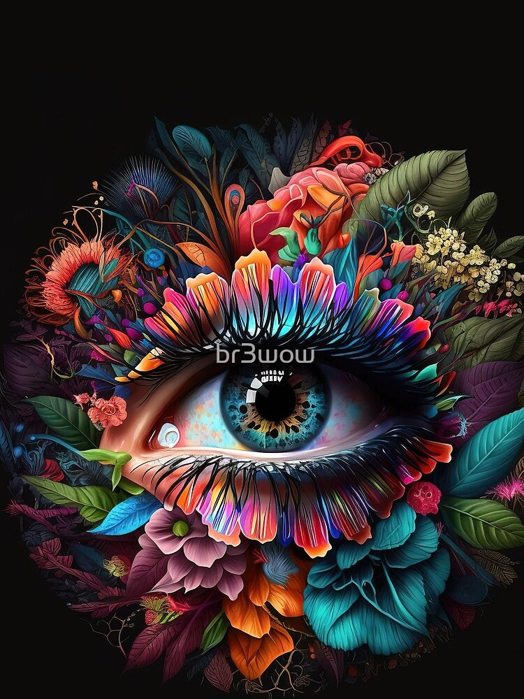 Floral and psychedelic eye that sees the future - 02. by br3wow