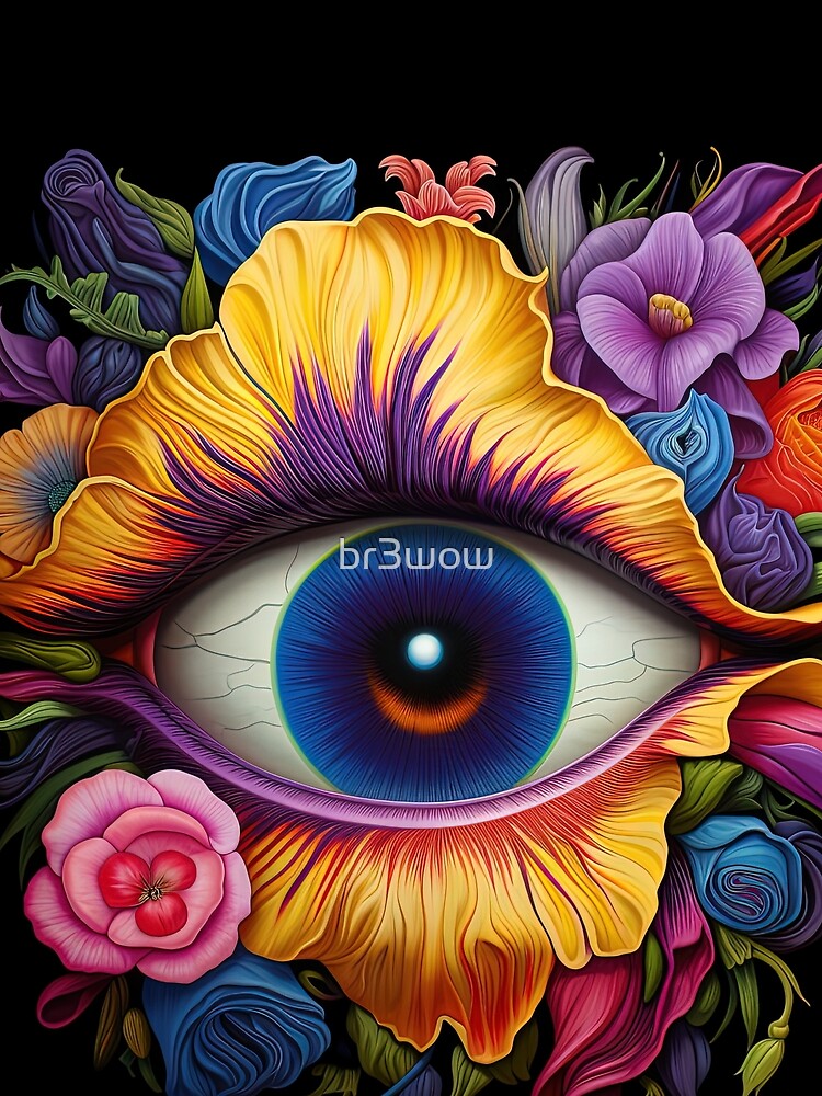 Floral and psychedelic eye that sees the future - 01. by br3wow