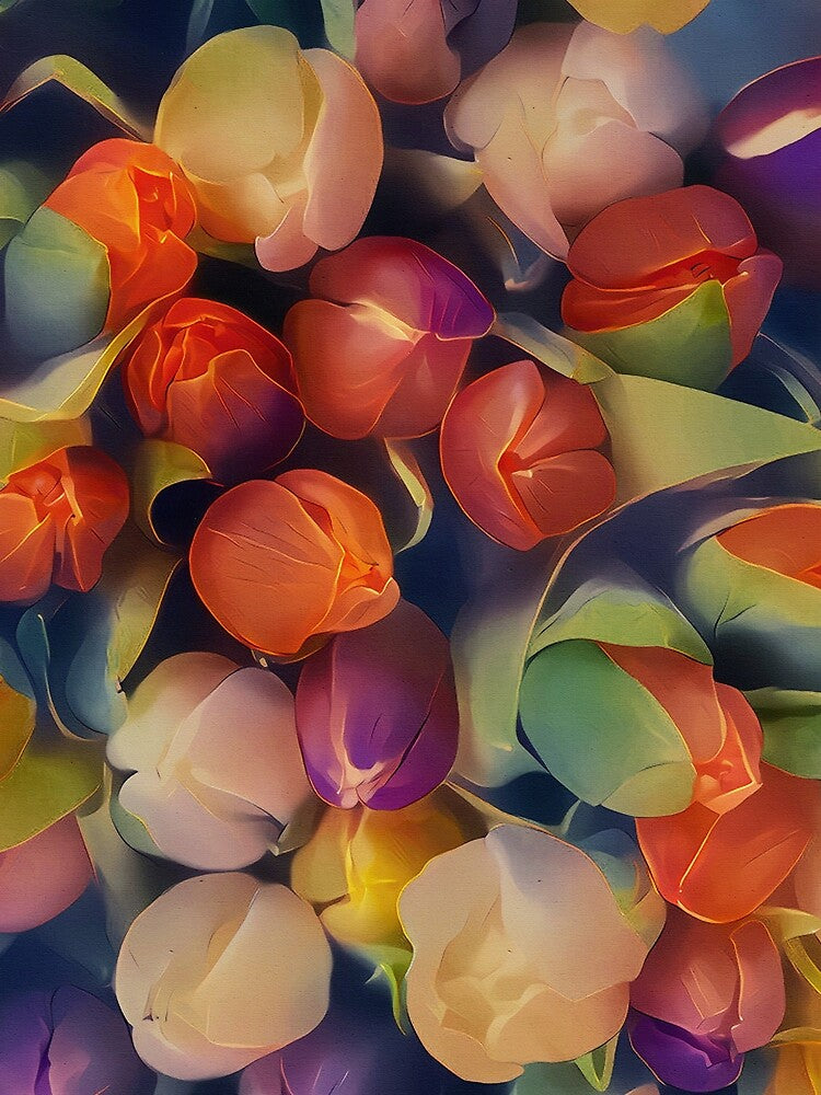 Flower Fantasy - Tulips by Klara Acel Unisex , , , Long Sleeve Tee