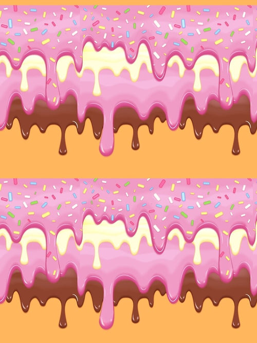 Abstract background Pattern with Colorful Donut Dripping Glaze by bestoffers