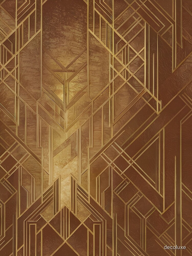 Brushed Golden Geometric Lines by decoluxe