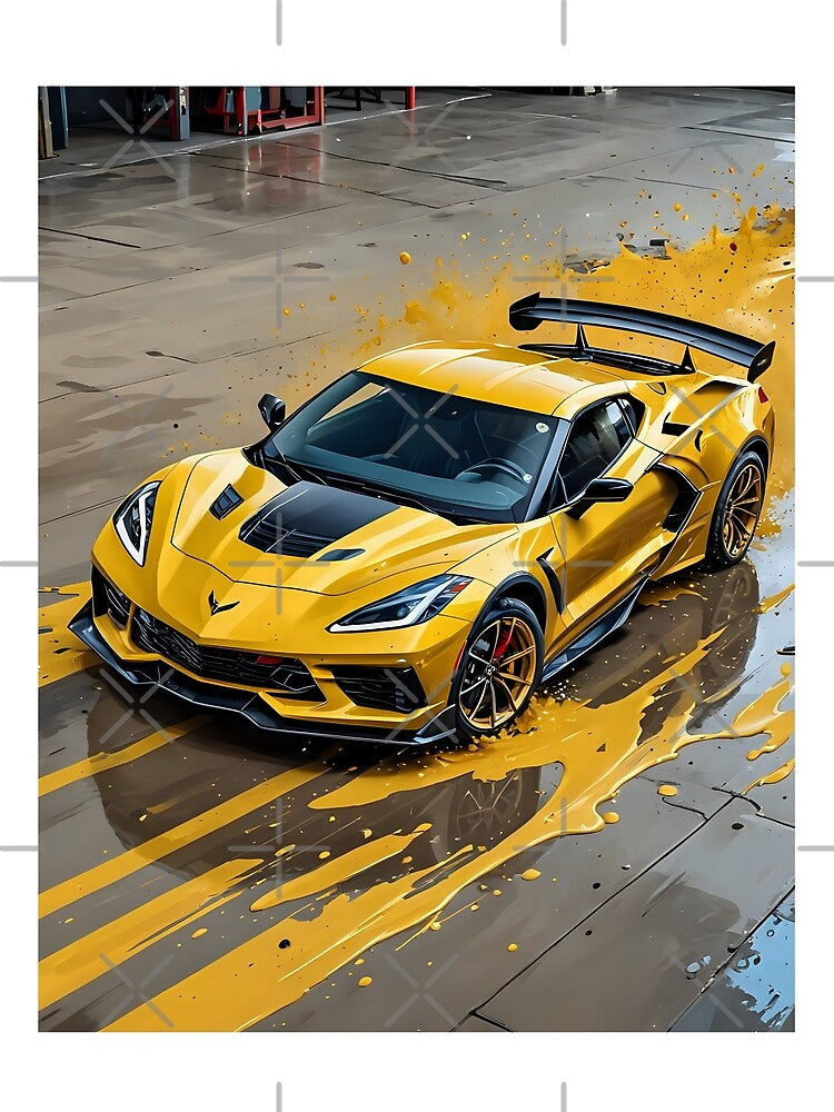Corvette, sports car, hyper car, by Dan9010 Unisex , , , Long Sleeve Tee