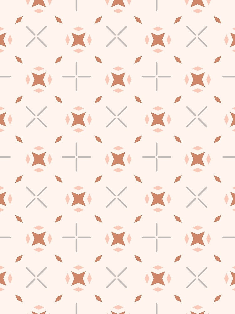 Elegant Terracotta Lattice Pattern by Mint + Midnight