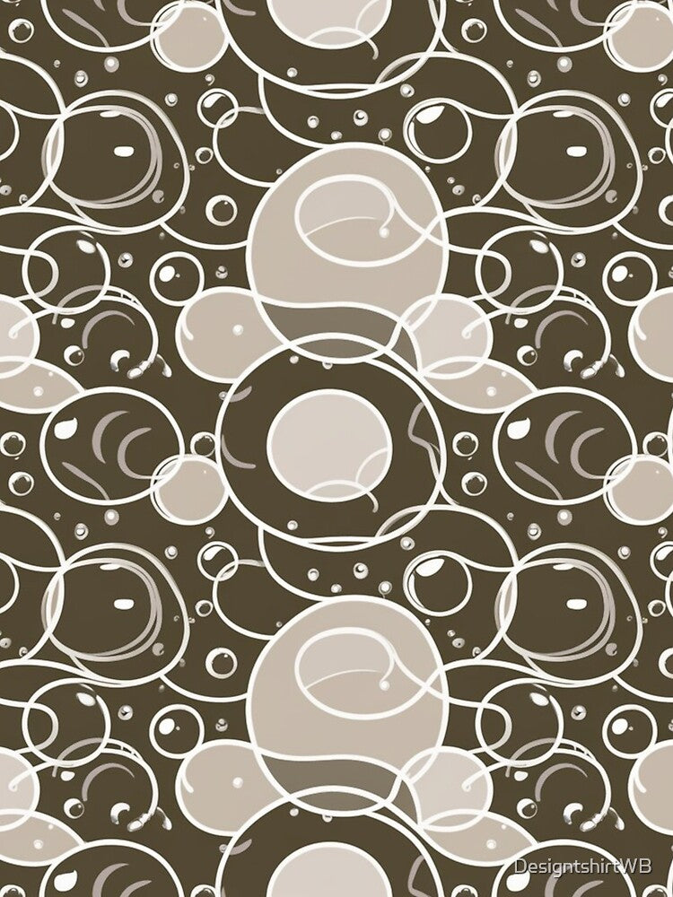 Glossy Overlapping Circles and Bubbles Pattern On by DesigntshirtWB