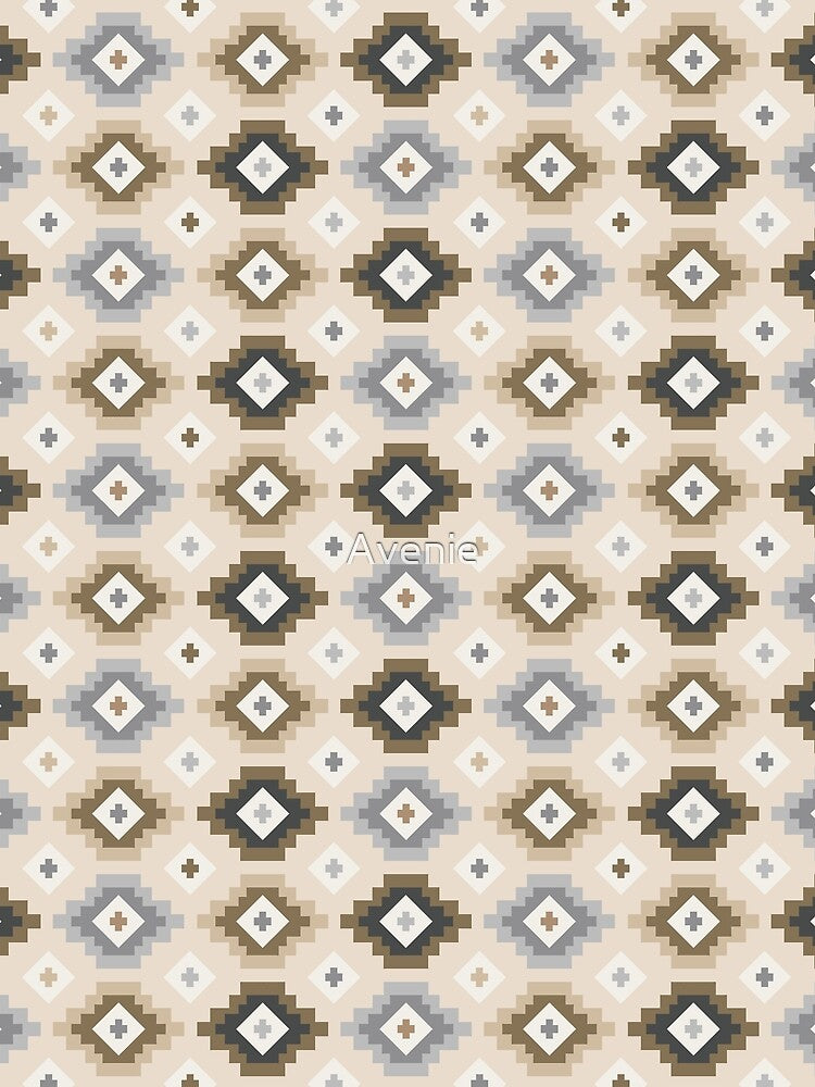 Geometric Aztec - Neutral Earth Tones by Avenie