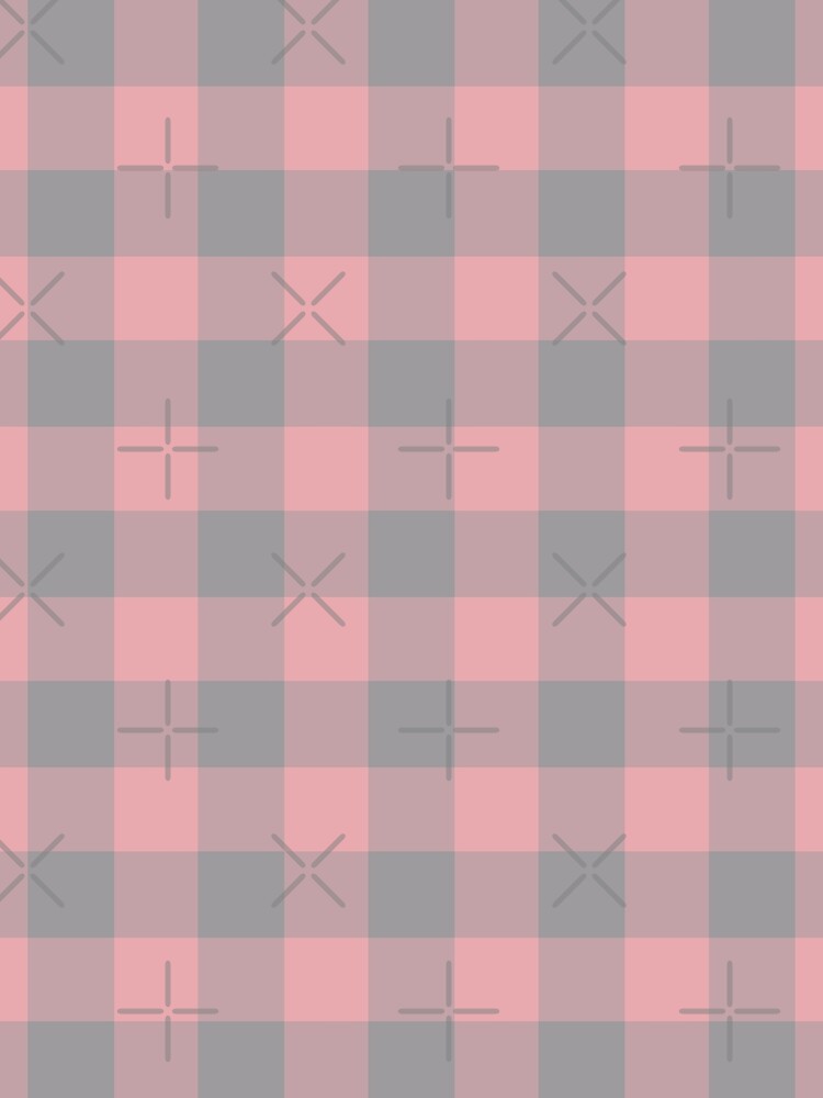 Buffalo Plaid Pink and Gray by tonymagnerart