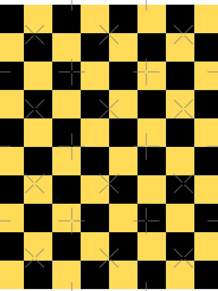 Black and Yellow Checkered by starrylite Unisex , , , Long Sleeve Tee