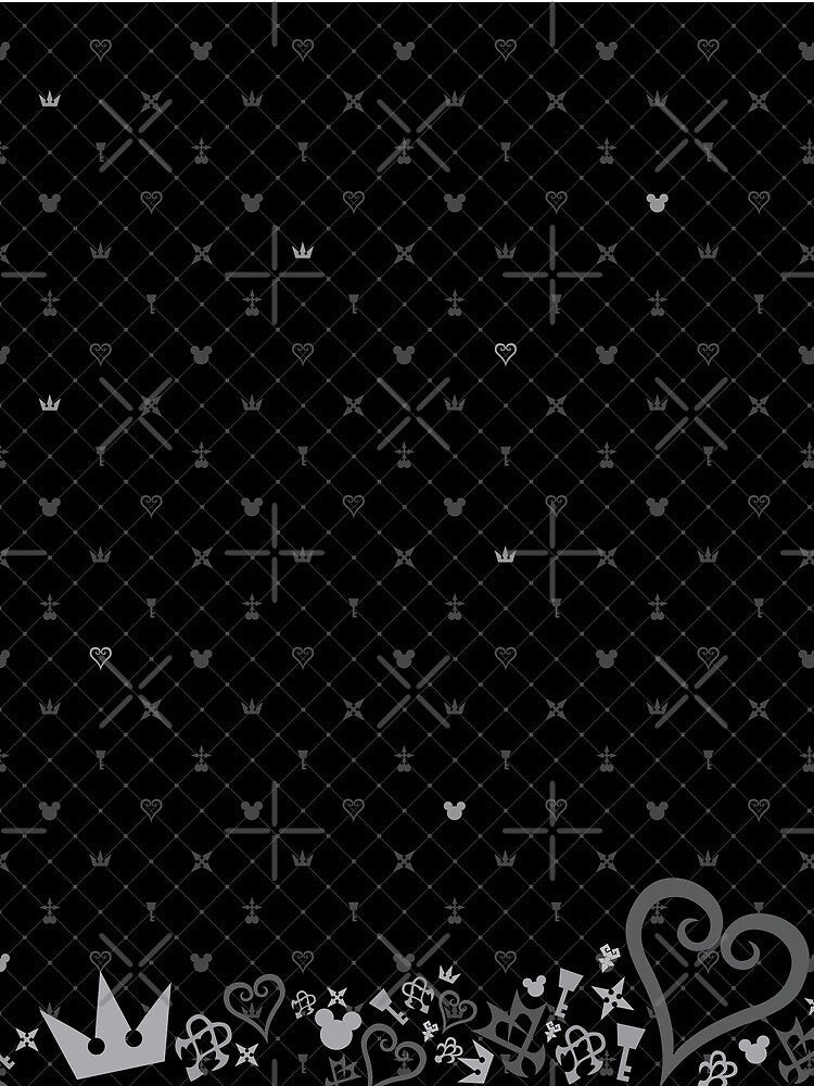 Kingdom Hearts Pattern2 by Chatot Unisex , , , Long Sleeve Tee