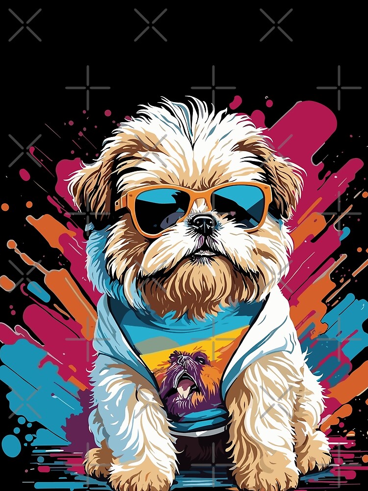 Shih Tzu Vintage by Fernz8223 Unisex , , , Long Sleeve Tee