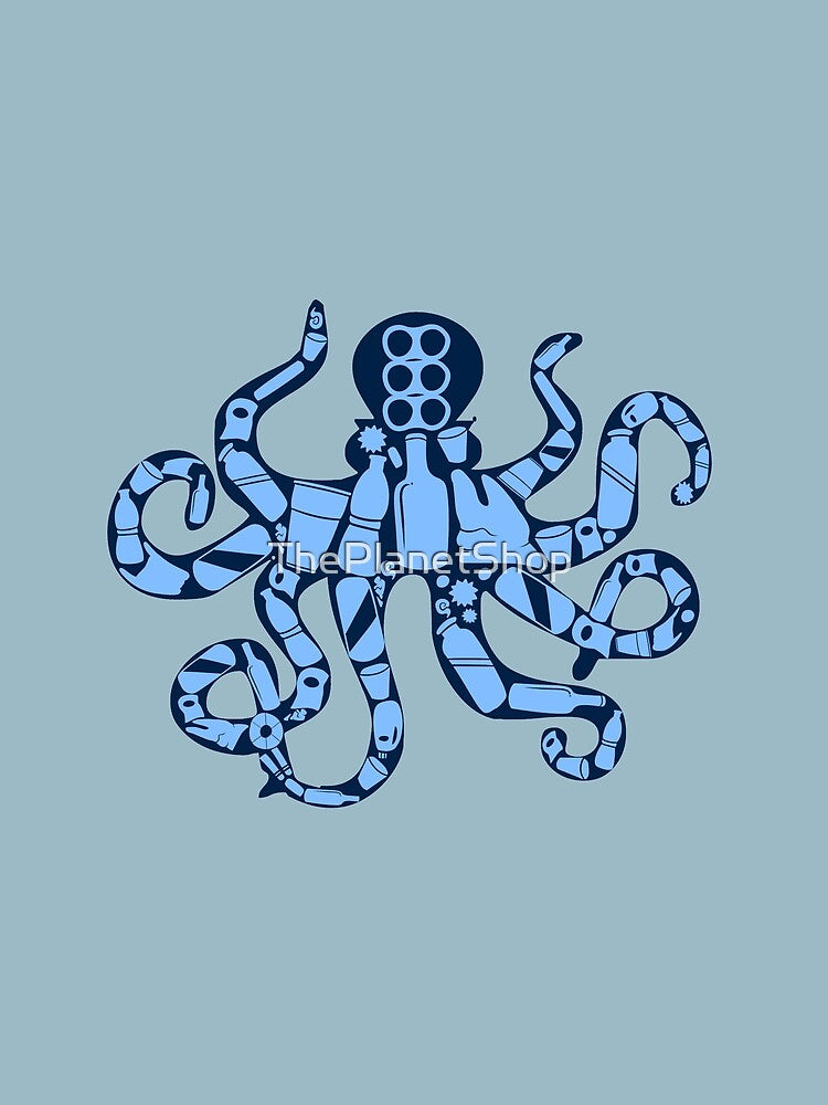 Plastic Octopus by ThePlanetShop Unisex , , , Long Sleeve Tee
