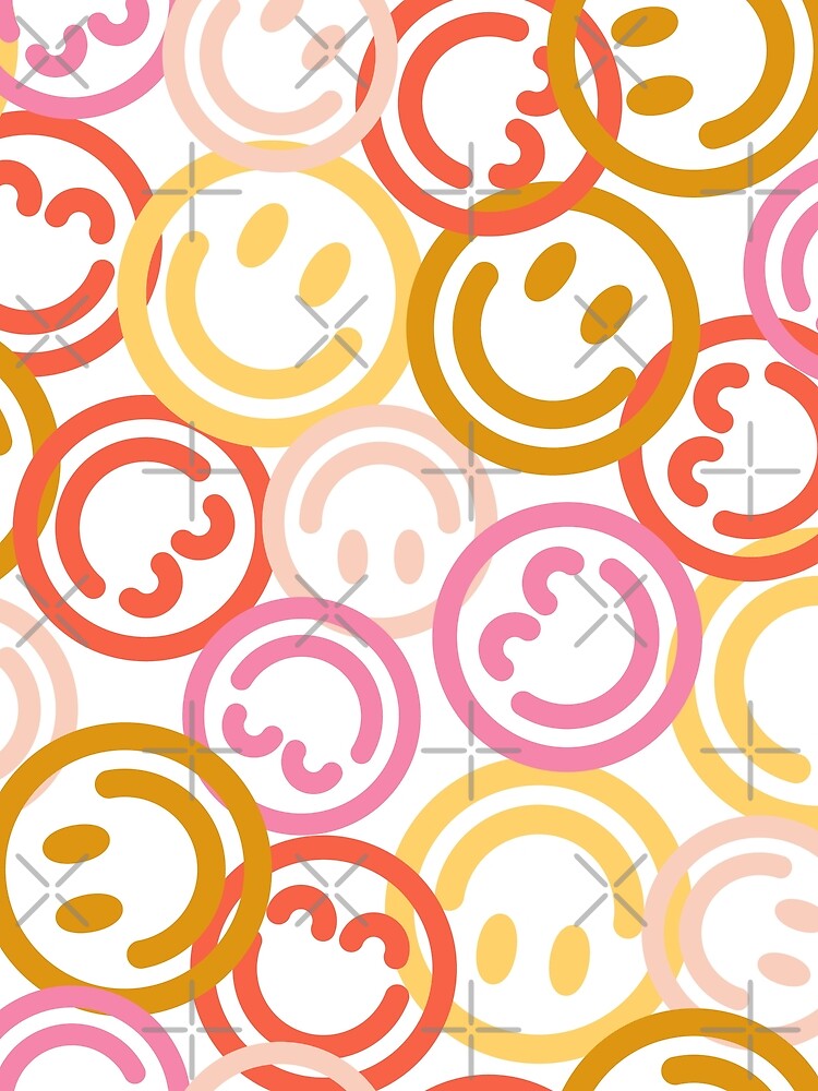 Smiley Face Overlapping Pattern by Farissa Designs