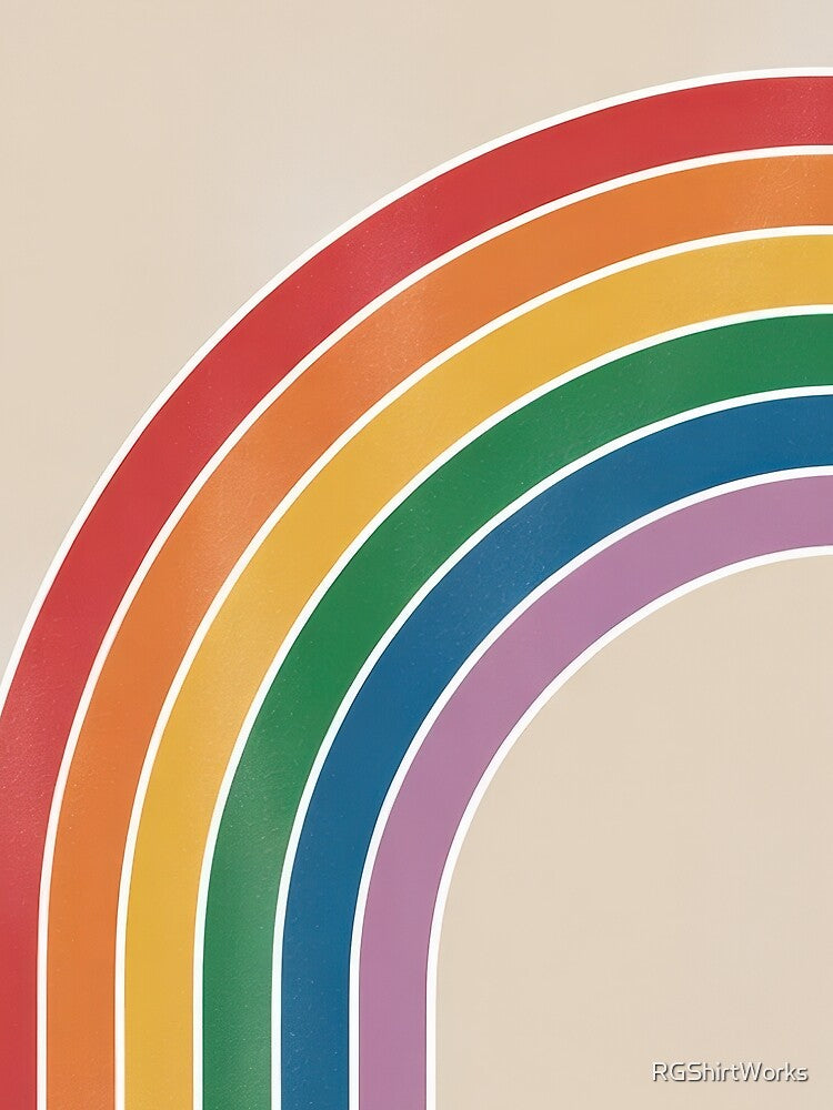 Retro Rainbow Arch Background. by RGShirtWorks Unisex , , , Long Sleeve Tee
