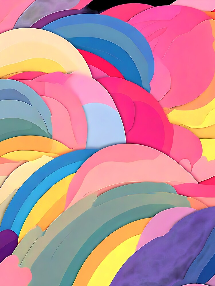 Pastel rainbow overlapping circles for a whimsical, lighthearted by Tchoice