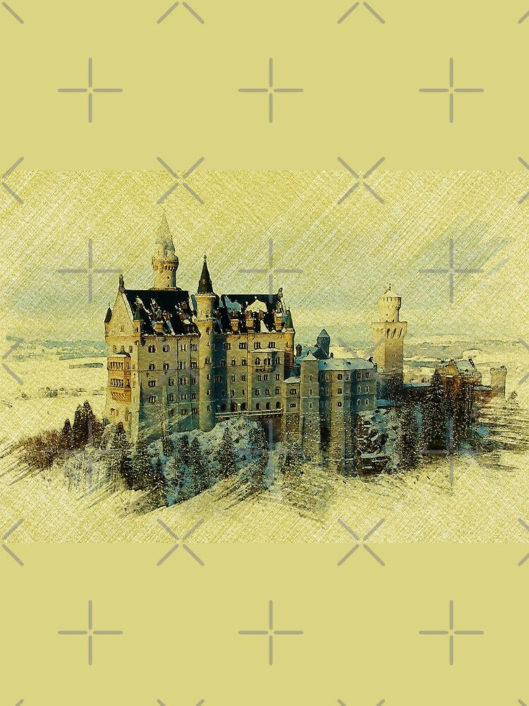 Castle Digital Art by gooddesignart Unisex , , , Long Sleeve Tee