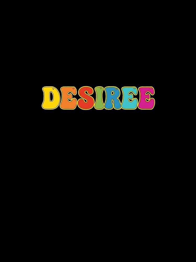❤️ Desiree Personalized Name Wavy Retro Shirt, Coffee Mug, Sticker Gift by HelixPedia Unisex , , , Long Sleeve Tee