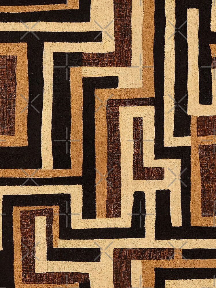 Mud Cloth Geometric Natural Earth Tones by Groovysheck