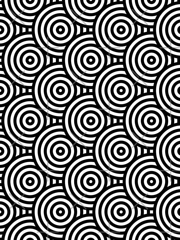 Japanese style circles seamless pattern. by TashaVector