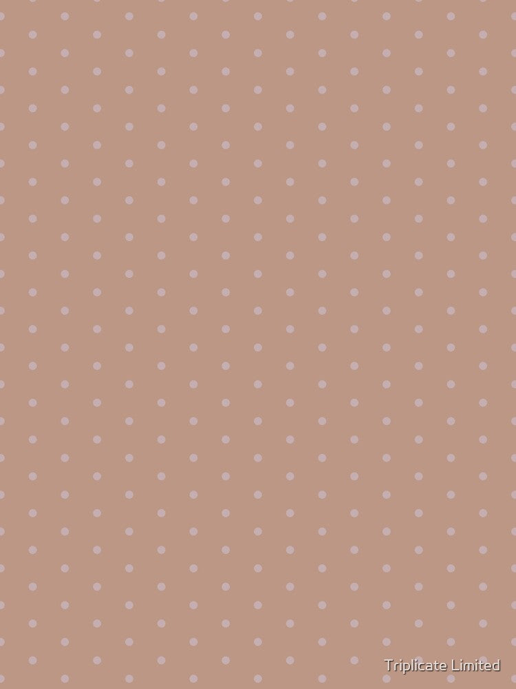 Geometric Warm Neutrals Burnished Lilac Polka Dots On Tuscany by Triplicate Limited