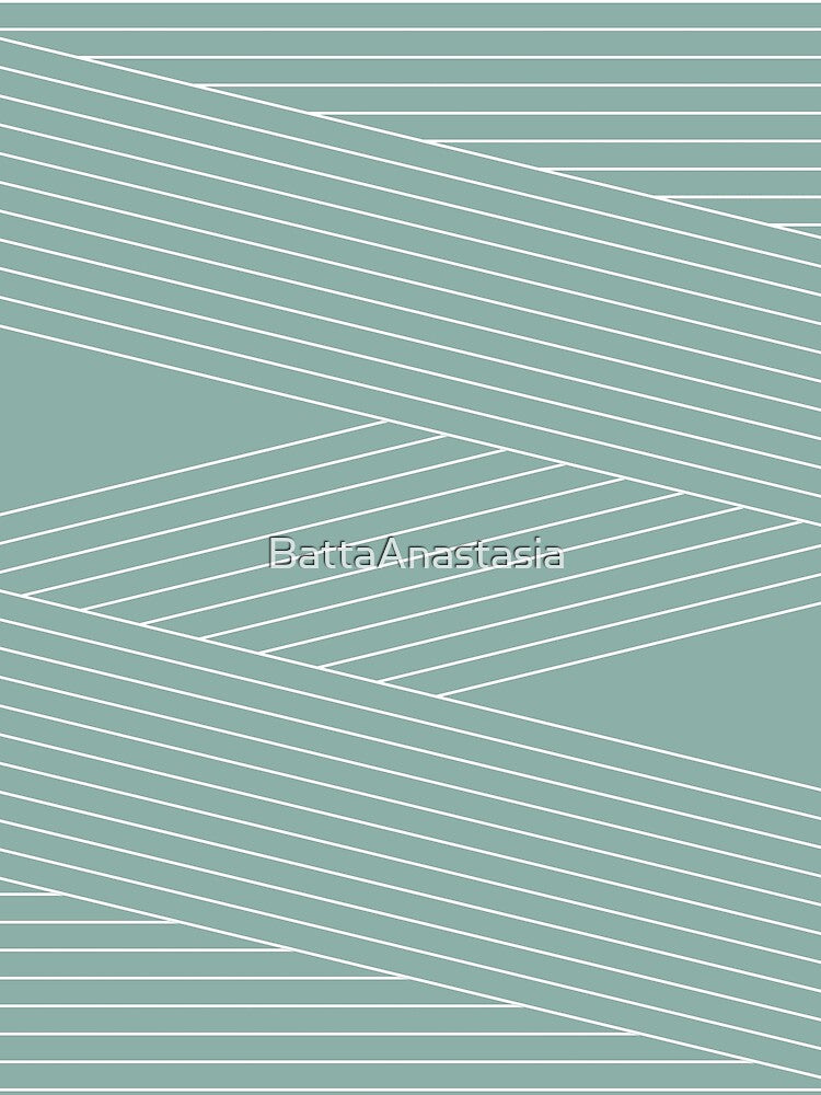 Line art in Mid Century style - turquoise by BattaAnastasia
