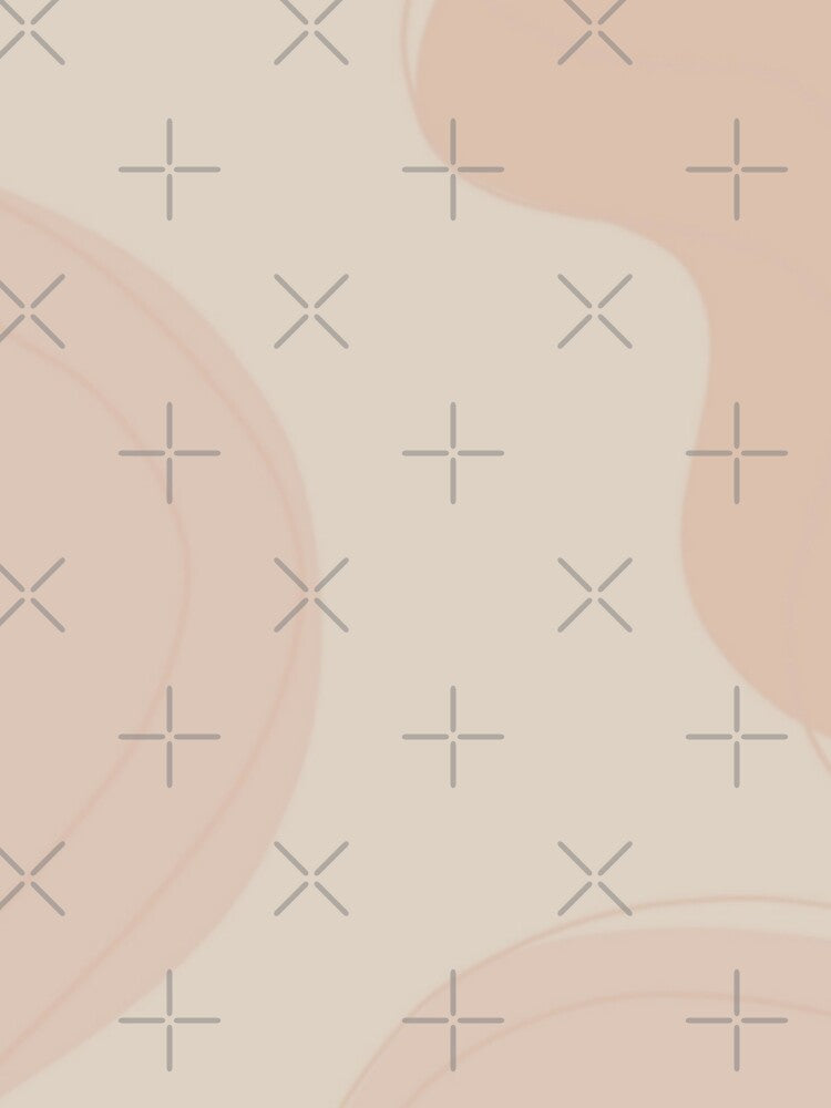 Light Brown Neutral Abstract Art and Geometric Shapes by LittleFlairTee