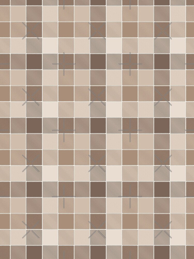 Neutral Earthy Tone Gingham Check Design by PatternTitan