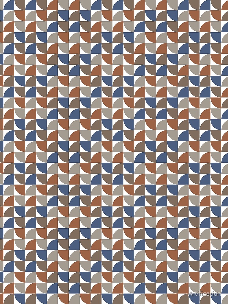 Earth Tones Geometric Shapes Modern Trendy Pattern by Artification