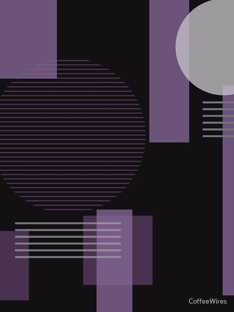 Black and Purple Tones Squares and Circles by CoffeeWires