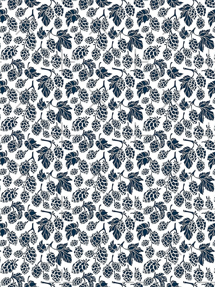 Hops pattern by DeltaBOX Unisex , , , Long Sleeve Tee