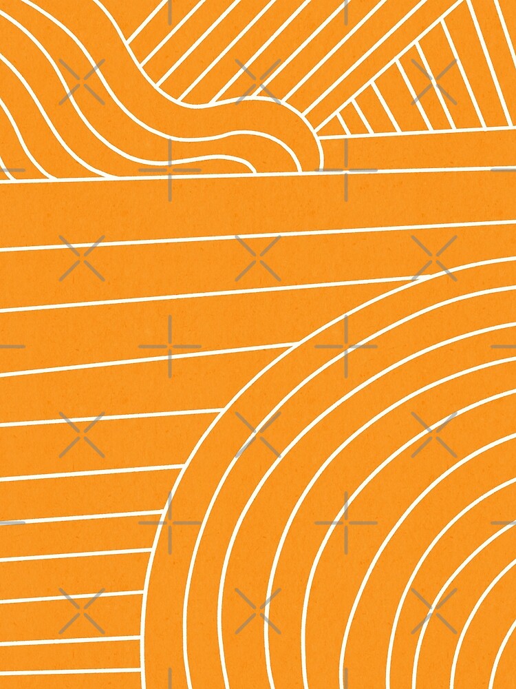 Yellow Warm Boho Pattern Lines by trajeado14