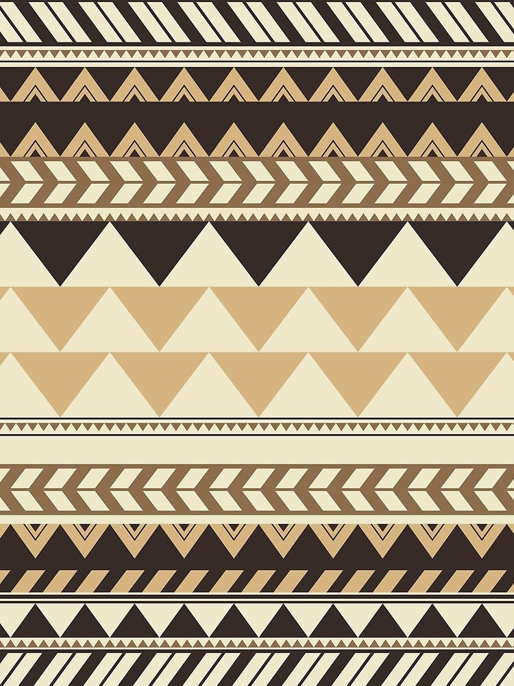 Neutral Tribal Geometric Pattern – Aztec Inspired by PatternDesign01