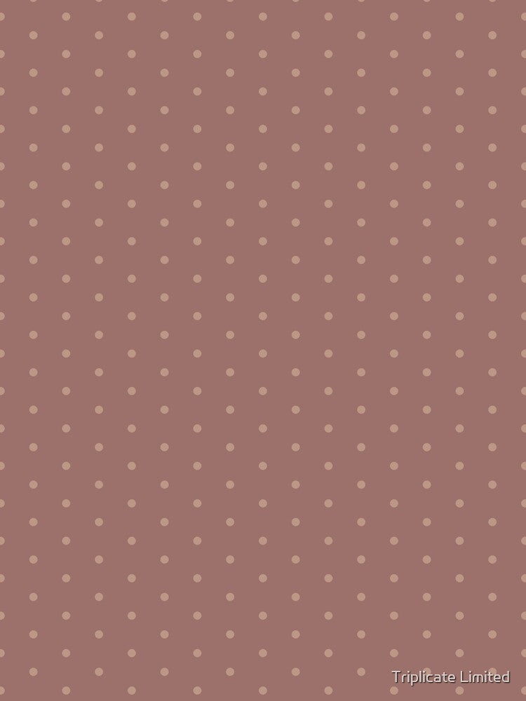 Geometric Warm Neutrals Tuscany Polka Dots On Burlwood by Triplicate Limited