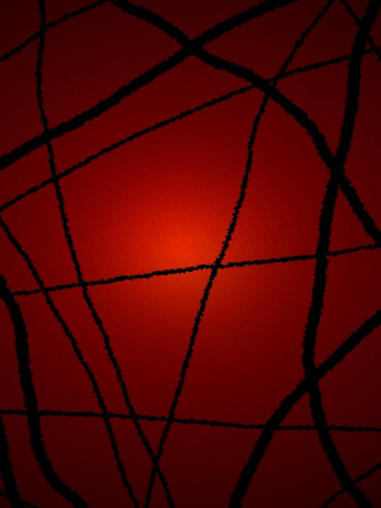 Wired Red Glow by Jeremy Crotty Unisex , , , Long Sleeve Tee