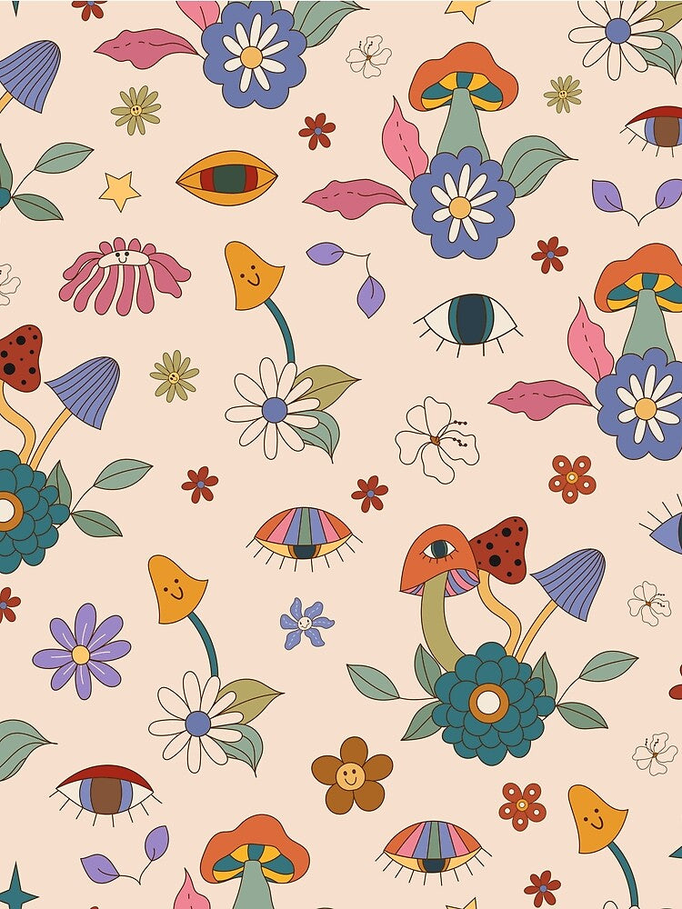 Psychedelic Flower Pattern by MooZell