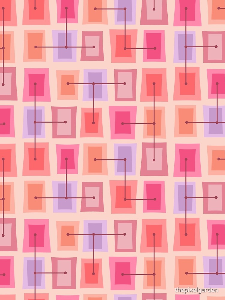 Wonky Doors Smaller Light Pink Peach Purple by thepixelgarden