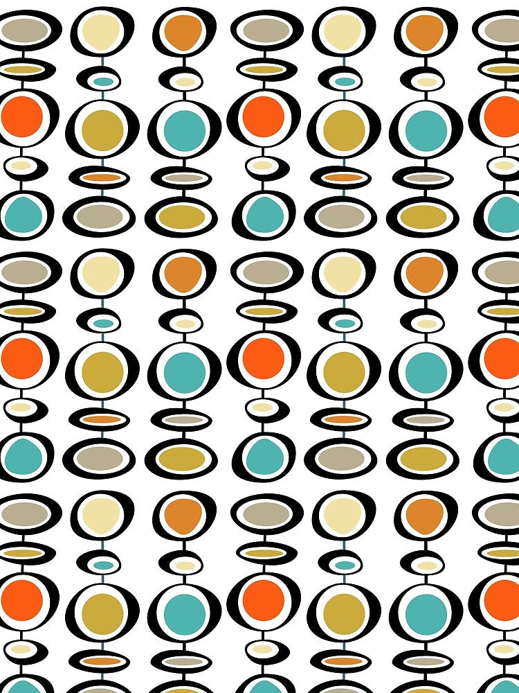 Bold Hanging Circles Mid Century Modern Retro Pattern by Orchard Berry
