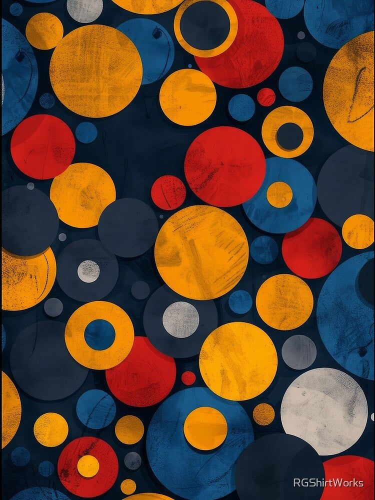 Abstract Geometric Pattern With Overlapping Circles by RGShirtWorks