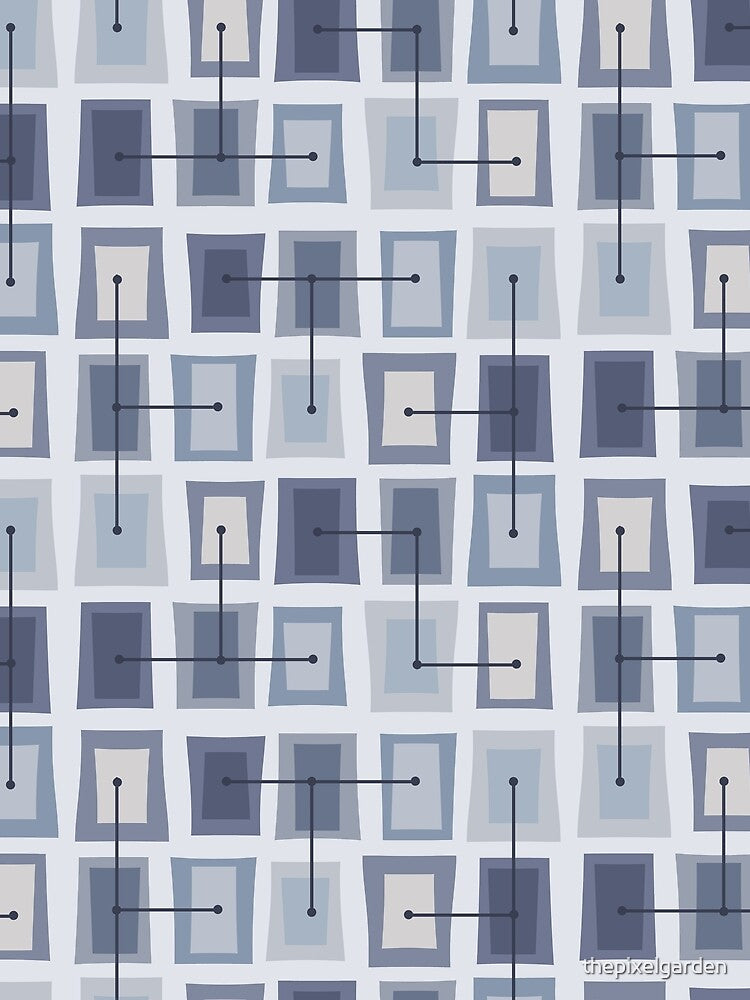 Wonky Doors Smaller Winter Blue Gray by thepixelgarden