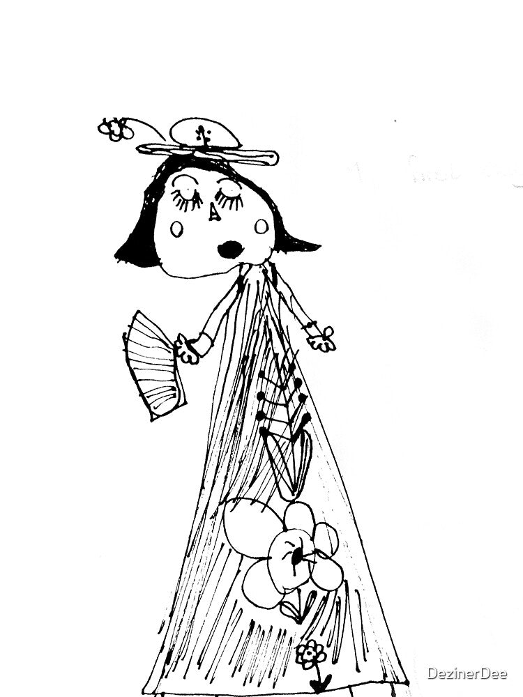 Naive Art Pen Drawing Of Mother by DezinerDee