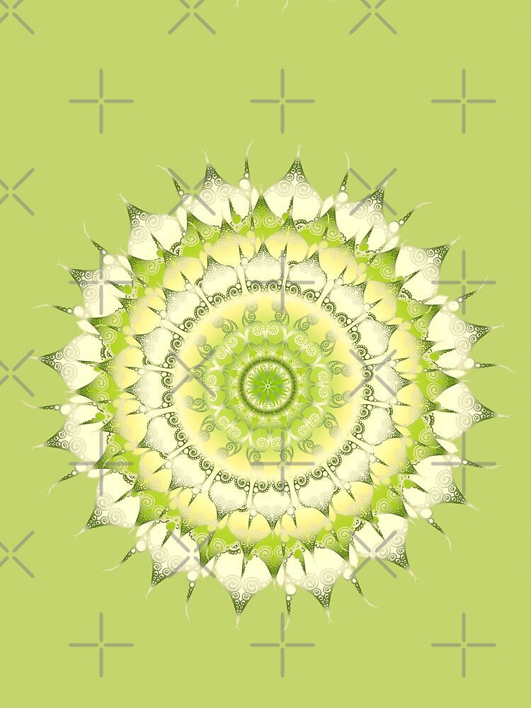 Delicate Mandala green by pearlposition Unisex , , , Long Sleeve Tee