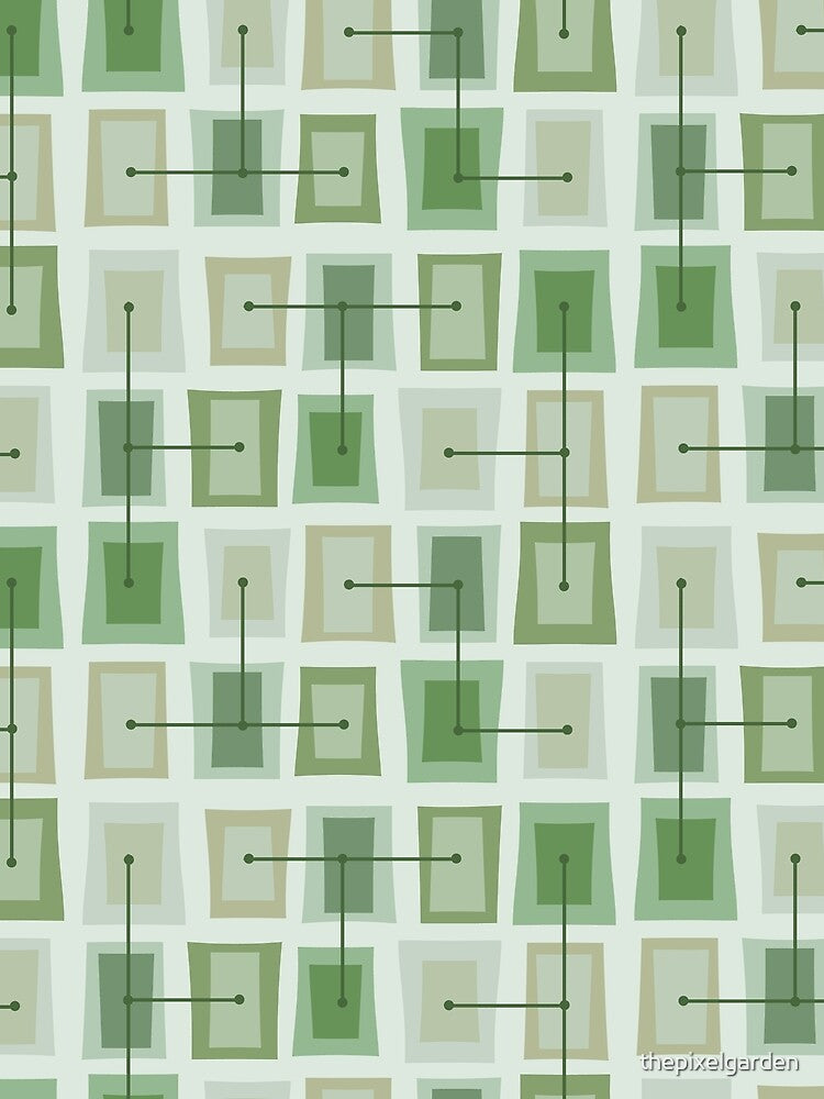 Wonky Doors Smaller Sage Green by thepixelgarden