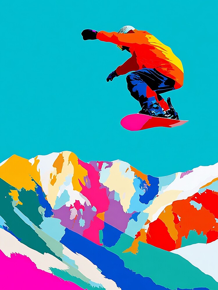 Pop Art Snowboarder by KJNihonDesigner