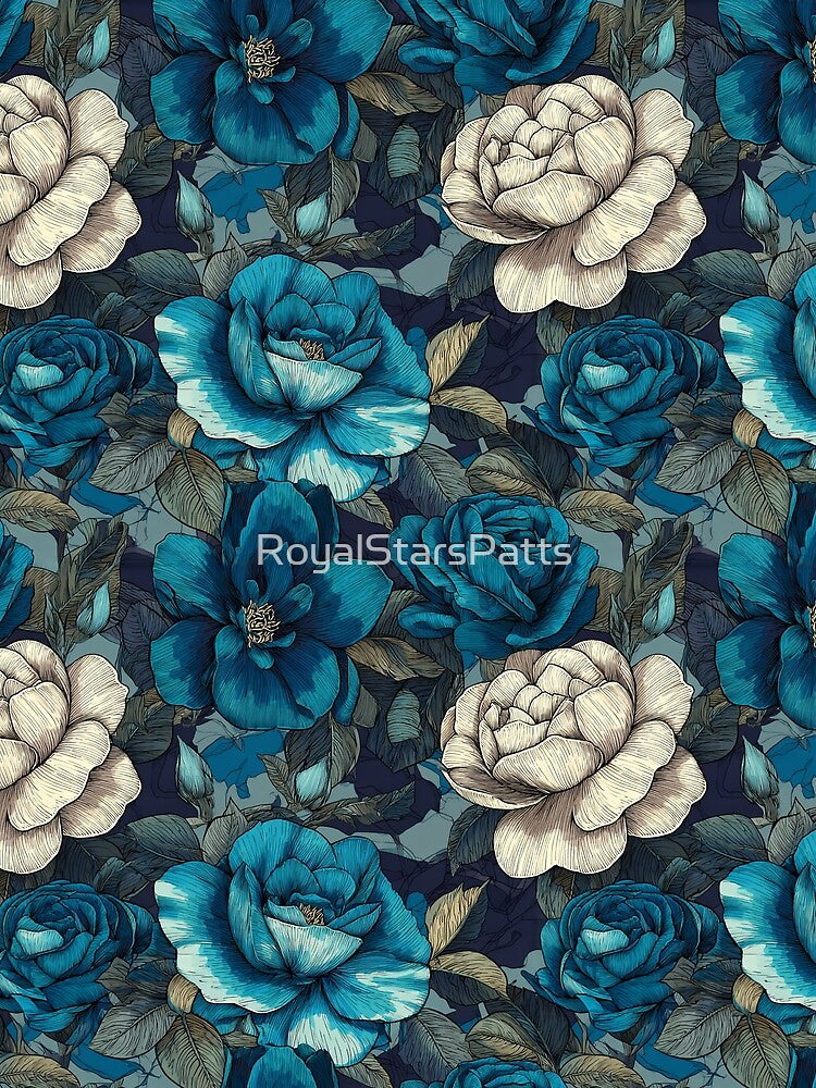 Flourishing Gardenias Print  - Botanical Garden Pattern  - Anniversary Gifts For Mom by RoyalStarsPatts