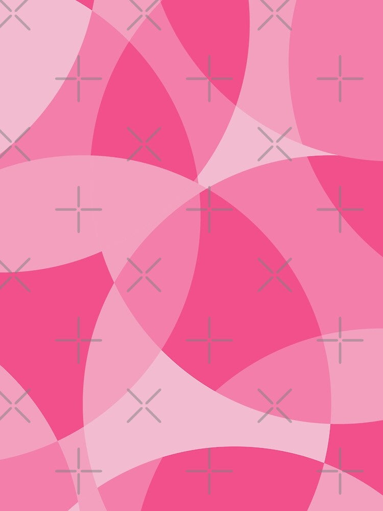 Abstract geometric design featuring overlapping pink by ploen kongsuwan